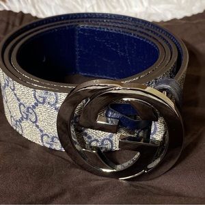 Beige/blue Men’s Gucci Belt